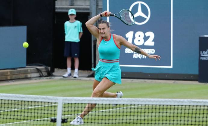 Aryna Sabalenka (BLR) im Steffi Graf Stadion HYLO Berlin Tennis Open Damen auf Rasen 18.06.2025