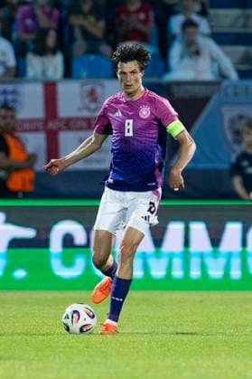UEFA U21, U 21 Europameisterschaft: Deutschland - England; 18.06.2025 Merlin Röhl (Deutschland, 8) bei der UEFA U21-Europameisterschaft im Spiel Deutschland - England, am 18.06.2025, Stadion pod Zoborom, Nitra, Slowakei Copyright: xBEAUTIFULxSPORTS Meuselx