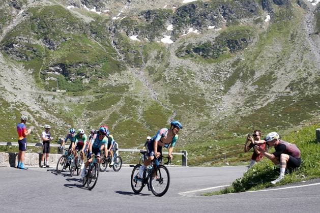 TDS 4.Etappe Lorenzo Fortunato ITA Team Astana 18.06.2025 Spluegenpass, SCHWEIZ, Tour de Suisse 4.Etappe Heiden - Piuro Lorenzo Fortunato ITA Team Astana am Spluegenpass