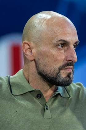 UEFA U21, U 21 Europameisterschaft: Deutschland - England; 18.06.2025 Antonio di Salvo (Deutschland, Cheftrainer) bei der UEFA U21-Europameisterschaft im Spiel Deutschland - England, am 18.06.2025, Stadion pod Zoborom, Nitra, Slowakei Copyright: xBEAUTIFULxSPORTS Meuselx