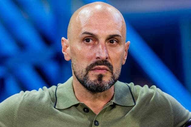 ENGLAND U21, U 21 - GERMANY U21 Head coach of Germany U21 Antonio Di Salvo during the UEFA European Under-21 Championship 2025 Group B football match between England U21 and Germany U21. Stadium Nitra Arena, Nitra, Slovakia, June 18, 2025. Photo by Branislav Racko Copyright: xx 080A8484