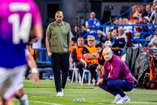 ENGLAND U21, U 21 - GERMANY U21 Head coach of Germany U21 Antonio Di Salvo during the UEFA European Under-21 Championship 2025 Group B football match between England U21 and Germany U21. Stadium Nitra Arena, Nitra, Slovakia, June 18, 2025. Photo by Branislav Racko Copyright: xx 080A9282-Enhanced-NR