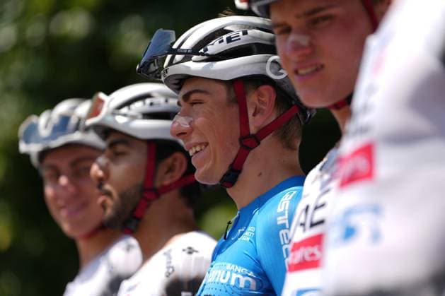Pericas Capdevila Adria of Uae Team Emirates Gen-Z blue jersey during the stage 5 of the Giro Next Gen 2025, Fiorenzuola d™Arda (Pc) Gavi (Al) 153 km, Italy - Thursday, June 19, 2025. - cycling.  Copyright: xGianxMattiaxD Alberto LaPressex