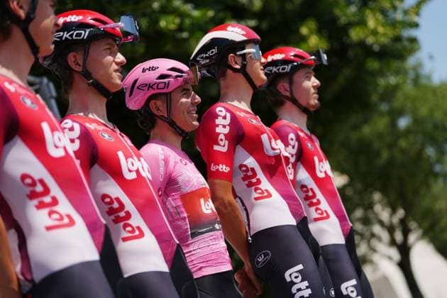 Widar Jarno of Lotto Development Team pink jersey during the stage 5 of the Giro Next Gen 2025, Fiorenzuola d™Arda (Pc) Gavi (Al) 153 km, Italy - Thursday, June 19, 2025. - cycling.  Copyright: xGianxMattiaxD Alberto LaPressex