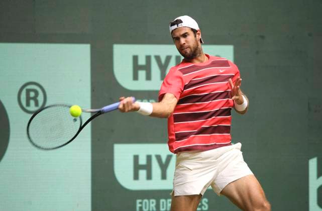 photo : Karen KHACHANOV Tennis-Turnier Terra Wortmann Cup im Gerry Weber Sportpark (OWL-Arena) in Halle Westfalen am Do. 19.06.2025