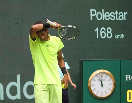 photo : Felix AUGER-ALIASSIME (CAN) Tennis-Turnier Terra Wortmann Cup im Gerry Weber Sportpark (OWL-Arena) in Halle Westfalen am Do. 19.06.2025