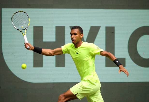 photo : Felix AUGER-ALIASSIME (CAN) Tennis-Turnier Terra Wortmann Cup im Gerry Weber Sportpark (OWL-Arena) in Halle Westfalen am Do. 19.06.2025