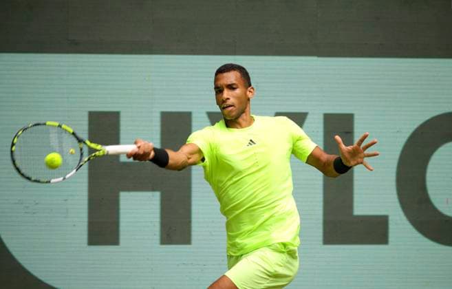 photo : Felix AUGER-ALIASSIME (CAN) Tennis-Turnier Terra Wortmann Cup im Gerry Weber Sportpark (OWL-Arena) in Halle Westfalen am Do. 19.06.2025