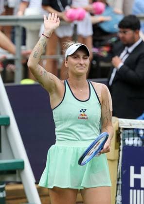 Marketa Vondrousova (CZE) jubelt im Steffi Graf Stadion HYLO Berlin Tennis Open Damen auf Rasen 19.06.2025