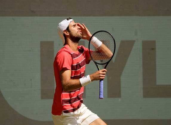 photo : Karen KHACHANOV Tennis-Turnier Terra Wortmann Cup im Gerry Weber Sportpark (OWL-Arena) in Halle Westfalen am Do. 19.06.2025