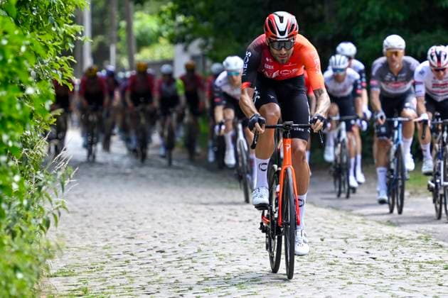 Baloise Belgium Tour 2025 Stage 2 PUTTE, BELGIUM - JUNE 19 : Ganna Filippo (ITA) of INEOS Grenadiers in action during stage 2 of the 94th edition of Baloise Tour of Belgium an UCI ProSeries 2.Pro cycling road race stage for Men Elite of 194.6 km with start in Beringen and finish in Putte on June 19, 2025 in Putte, Belgium, 19 06 2025 ( Motordriver Guy De Vuyst - Putte Belgium  Copyright: xNicoxVereeckenx