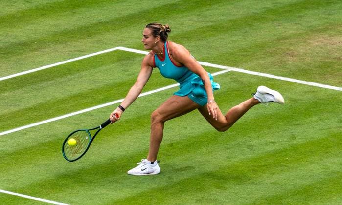 19.06.2025, WTA, Tennis Damen 500, Tennis, Damen, Berlin Tennis Open by Hylo 2025, Berlin, Einzel, 2. Runde, Aryna Sabalenka (Russland) - Rebeka Masarova (Schweiz) Aryna Sabalenka (Russland) Berlin Steffi-Graf-Stadion Berlin Deutschland