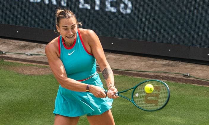 19.06.2025, WTA, Tennis Damen 500, Tennis, Damen, Berlin Tennis Open by Hylo 2025, Berlin, Einzel, 2. Runde, Aryna Sabalenka (Russland) - Rebeka Masarova (Schweiz) Aryna Sabalenka (Russland) Berlin Steffi-Graf-Stadion Berlin Deutschland