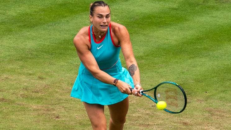 19.06.2025, WTA, Tennis Damen 500, Tennis, Damen, Berlin Tennis Open by Hylo 2025, Berlin, Einzel, 2. Runde, Aryna Sabalenka (Russland) - Rebeka Masarova (Schweiz) Aryna Sabalenka (Russland) Berlin Steffi-Graf-Stadion Berlin Deutschland