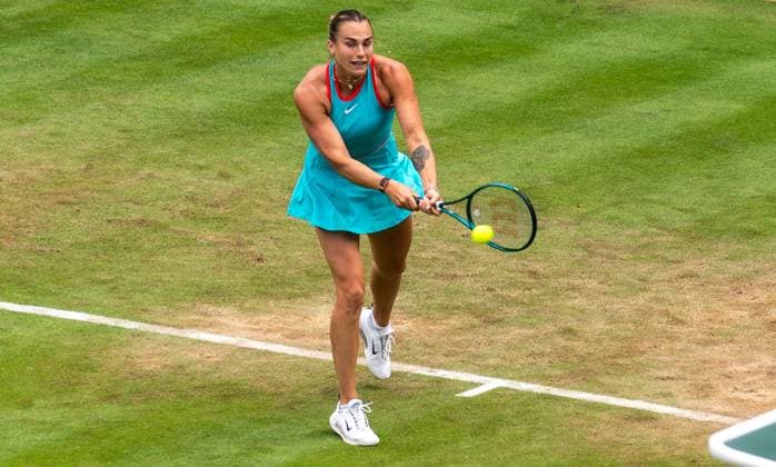 19.06.2025, WTA, Tennis Damen 500, Tennis, Damen, Berlin Tennis Open by Hylo 2025, Berlin, Einzel, 2. Runde, Aryna Sabalenka (Russland) - Rebeka Masarova (Schweiz) Aryna Sabalenka (Russland) Berlin Steffi-Graf-Stadion Berlin Deutschland