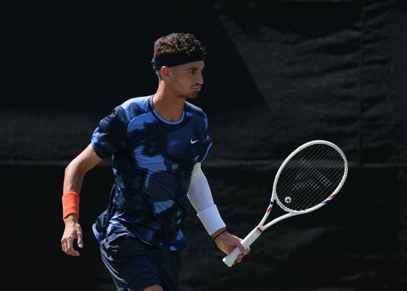 Nottingham Tennis Centre Nottingham, England - Terence Atmane in action during the match with Martin Landaluce at the Lexus Nottingham Tennis Open, day 5, June 19th 2025. (Paul Bonser SPP) Copyright: xPaulxBonser SPPx spp-en-PaBo-Lexus Nottingham Open 3725