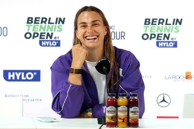 DEU, Berlin-Tennis-Open, 19.06.2025, Rot-Weiss Tennisanlage, Steffi-Graf-Stadion, Berlin, DEU, Berlin-Tennis-Open, im Bild PK Aryna Sabalenka