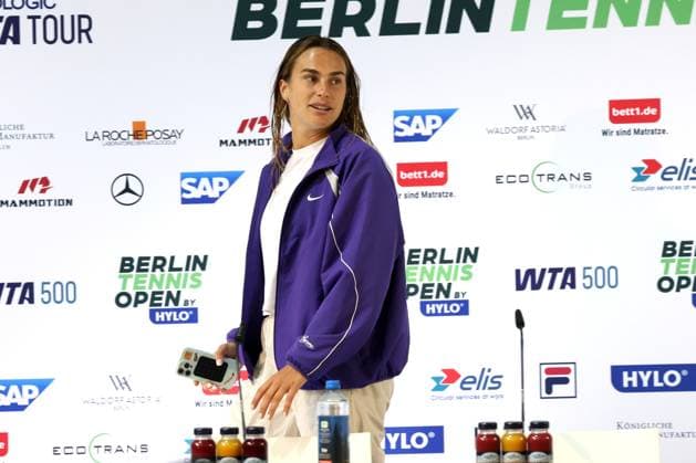 DEU, Berlin-Tennis-Open, 19.06.2025, Rot-Weiss Tennisanlage, Steffi-Graf-Stadion, Berlin, DEU, Berlin-Tennis-Open, im Bild PK Aryna Sabalenka