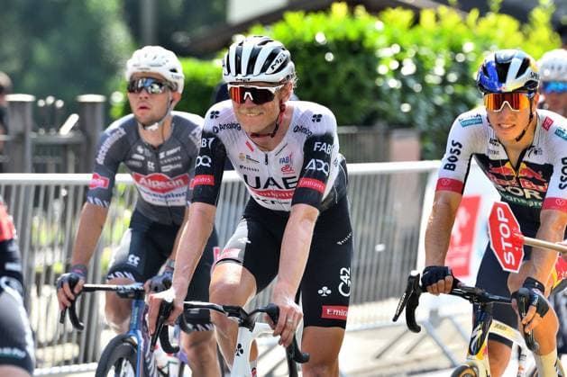Julius Johansen (DNK) during Tour de Suisse - Stage 4 - Heiden Piuro, Street Cycling race in Piuro, Switzerland, June 18 2025  Copyright: xDavidexVaninetti IPAxSportx xipa-agency.netx xx IPA_59247515 IPA_Agency_IPA59247515