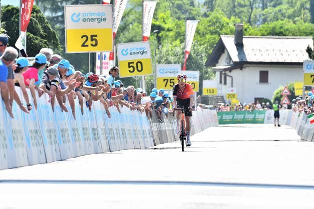 Bob Jungels (LUX) during Tour de Suisse - Stage 4 - Heiden Piuro, Street Cycling race in Piuro, Switzerland, June 18 2025  Copyright: xDavidexVaninetti IPAxSportx xipa-agency.netx xx IPA_59247452 IPA_Agency_IPA59247452