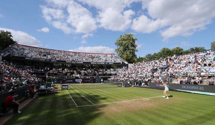 Übersicht Totale Sportstätte Steffi Graf Stadion HYLO Berlin Tennis Open Damen auf Rasen 19.06.2025