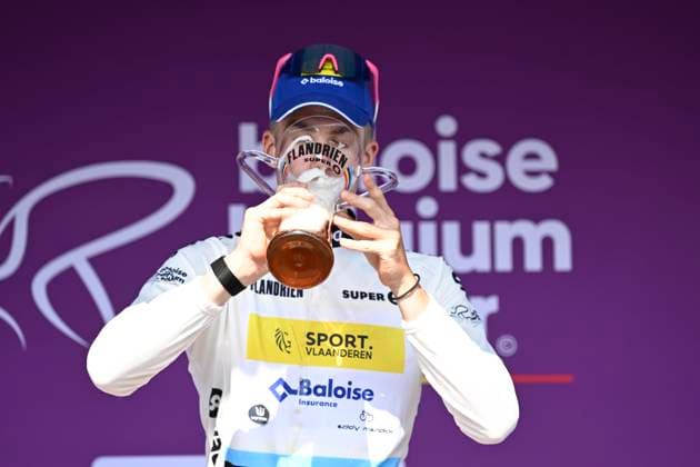 Baloise Belgium Tour 2025 Stage 2 PUTTE, BELGIUM - JUNE 19 : Colman Alex (BEL) of Team Flanders - Baloise during stage 2 of the 94th edition of Baloise Tour of Belgium an UCI ProSeries 2.Pro cycling road race stage for Men Elite of 194.6 km with start in Beringen and finish in Putte on June 19, 2025 in Putte, Belgium, 19 06 2025 ( Motordriver Guy De Vuyst - Putte Belgium  Copyright: xNicoxVereeckenx