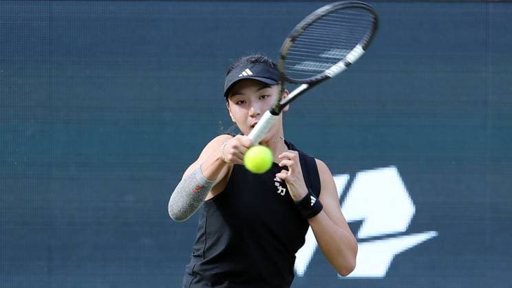 Xinyu Wang (CHN) im Steffi Graf Stadion HYLO Berlin Tennis Open Damen auf Rasen 19.06.2025