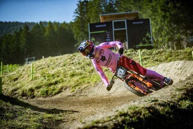 Whoop Mountainbike Downhill Worldcup Val di Sole SEAGRAVE Tahnee ORBEA FMD RACINGat Whoop Mountainbike Downhill Worldcup Val di Sole, 19.06.2025,in , Foto: Sebastian Sternemann
