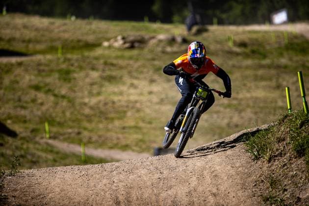 Whoop Mountainbike Downhill Worldcup Val di Sole BRUNI Loic SPECIALIZED GRAVITYat Whoop Mountainbike Downhill Worldcup Val di Sole, 19.06.2025,in , Foto: Sebastian Sternemann
