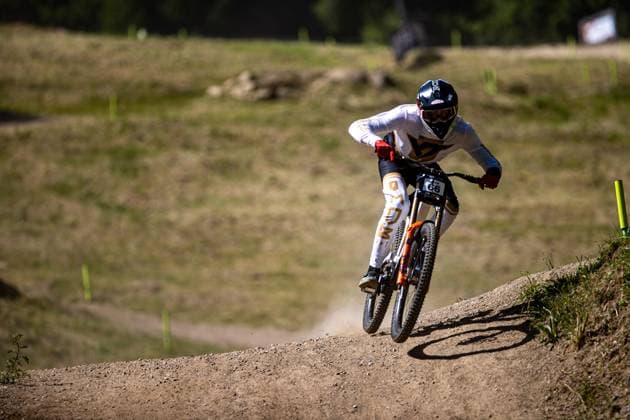 Whoop Mountainbike Downhill Worldcup Val di Sole KOLB Andreas YT MOBat Whoop Mountainbike Downhill Worldcup Val di Sole, 19.06.2025,in , Foto: Sebastian Sternemann