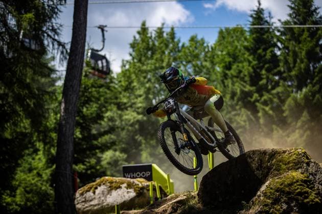 Whoop Mountainbike Downhill Worldcup Val di Sole KIRK Rory * at Whoop Mountainbike Downhill Worldcup Val di Sole, 19.06.2025,in , Foto: Sebastian Sternemann