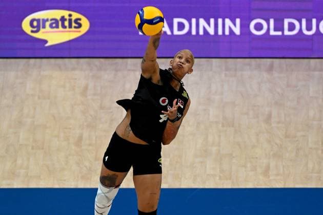 Turkiye v Canada - FIVB Volleyball Nations League ISTANBUL, TURKIYE - JUNE 19: Melissa Teresa Vargas of Turkiye in action during the FIVB Women s Nations League (VNL) 2nd week volleyball match between Turkiye and Canada at Sinan Erdem Dome in Istanbul, Turkiye on June 19, 2025. Ahmet Okatali Anadolu Istanbul Turkey. Editorial use only. Please get in touch for any other usage.  Copyright: x2025xAnadoluxAhmetxOkatalix