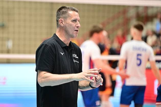 Czech national team, Nationalteam coach Jiri Novak in action during the Men s volleyball European league game: Czechia vs Romania in Kutna Hora, Czech Republic, June 19, 2025. (CTKxPhoto JosefxVostarek) CTKPhotoP2025061907770  CTKPhotoP2025061907770