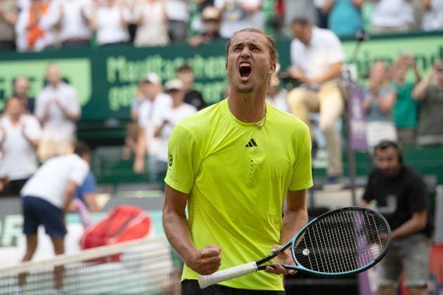 Alexander ZVEREV (GER) Jubel, Jubel, jubeln, Freude, cheers, Tennis Terra Wortmann Open 2025 am 18.06.2025 in der OWL Arena Halle Westfalen, Deutschland. Â