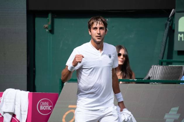 Tomas Martin ETCHEVERRY (ARG) Sieger, winner, Jubel, jubeln, Freude, cheers, Tennis Terra Wortmann Open 2025 am 18.06.2025 in der OWL Arena Halle Westfalen, Deutschland. Â