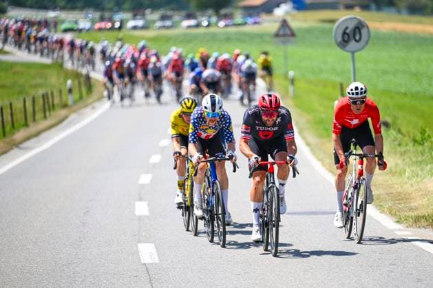 Tour de Suisse 2025 Stage 6 NEUHAUSEN AM RHEINFALL, SWITZERLAND - JUNE 20 : during stage 6 of the 88th edition of Tour de Suisse an UCI World Tour 2.UWT cycling road race stage for Men Elite of 186.7 km with start in Chur and finish in Neuhausen am Rheinfall on June 20, 2025 in Neuhausen am Rheinfall, Switzerland, 20 06 2025 ( Motordriver Kenny Verfaillie - Neuhausen am Rheinfall Switzerland  Copyright: xVincentxKalutx