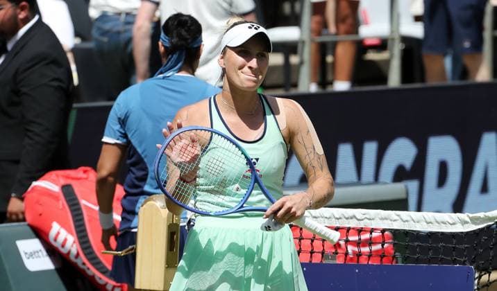Marketa Vondrousova (CZE) jubelt und steht im Halbfinale Steffi Graf Stadion HYLO Berlin Tennis Open Damen auf Rasen 20.06.2025