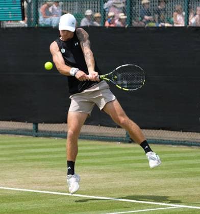 Nottingham Tennis Centre Nottingham, England - Colton Smith hits a backhand winner to Shintaro Mochizuki during the match at the Lexus Nottingham Tennis Open, Quarterfinals, June 20th 2025. (Paul Bonser SPP) Copyright: xPaulxBonser SPPx spp-en-PaBo-Lexus Nottingham Open 1045