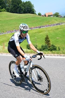 Tour de Suisse 2025 Stage 6 NEUHAUSEN AM RHEINFALL, SWITZERLAND - JUNE 20 : Badilatti Matteo (SUI) of Q36.5 Pro Cycling Team during stage 6 of the 88th edition of Tour de Suisse an UCI World Tour 2.UWT cycling road race stage for Men Elite of 186.7 km with start in Chur and finish in Neuhausen am Rheinfall on June 20, 2025 in Neuhausen am Rheinfall, Switzerland, 20 06 2025 ( Motordriver Kenny Verfaillie - Neuhausen am Rheinfall Switzerland  Copyright: xVincentxKalutx