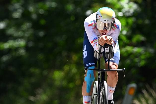 Baloise Belgium Tour 2025 Stage 3 HAM, BELGIUM - JUNE 20 : Leroux Samuel (FRA) of Team TotalEnergies during stage 3 of the 94th edition of Baloise Tour of Belgium an UCI ProSeries 2.Pro Individual Time Trial stage for Men Elite of 9.7 km with start in Tessenderlo and finish in Ham on June 20, 2025 in Ham, Belgium, 20 06 2025 Ham Belgium  Copyright: xTomasxSiskx