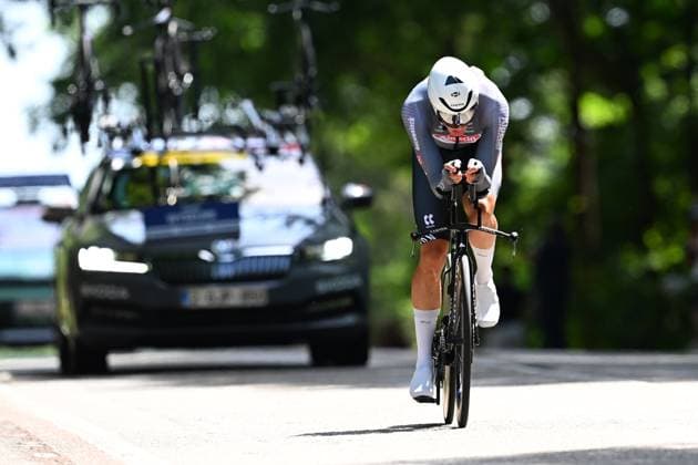 Baloise Belgium Tour 2025 Stage 3 HAM, BELGIUM - JUNE 20 : Wyseure Joran (BEL) of Alpecin - Deceuninck during stage 3 of the 94th edition of Baloise Tour of Belgium an UCI ProSeries 2.Pro Individual Time Trial stage for Men Elite of 9.7 km with start in Tessenderlo and finish in Ham on June 20, 2025 in Ham, Belgium, 20 06 2025 Ham Belgium  Copyright: xTomasxSiskx