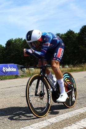 Czech Josef Cerny of Soudal Quick-Step pictured in action during the third stage of the Baloise Belgium Tour cycling race, a 9,7km individual time trial from Tessenderlo to Ham, Friday 20 June 2025. The Baloise Belgium Tour takes place from 18 to 22 June. DAVIDxPINTENS  x127444583x