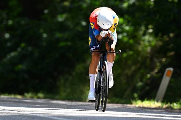 Baloise Belgium Tour 2025 Stage 3 HAM, BELGIUM - JUNE 20 : Alvarez Hector (ESP) of Lidl - Trek during stage 3 of the 94th edition of Baloise Tour of Belgium an UCI ProSeries 2.Pro Individual Time Trial stage for Men Elite of 9.7 km with start in Tessenderlo and finish in Ham on June 20, 2025 in Ham, Belgium, 20 06 2025 Ham Belgium  Copyright: xTomasxSiskx