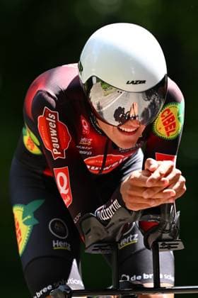 Baloise Belgium Tour 2025 Stage 3 HAM, BELGIUM - JUNE 20 : Lauryssen Yorben (BEL) of Pauwels Sauzen - Cibel Clementines during stage 3 of the 94th edition of Baloise Tour of Belgium an UCI ProSeries 2.Pro Individual Time Trial stage for Men Elite of 9.7 km with start in Tessenderlo and finish in Ham on June 20, 2025 in Ham, Belgium, 20 06 2025 Ham Belgium  Copyright: xTomasxSiskx