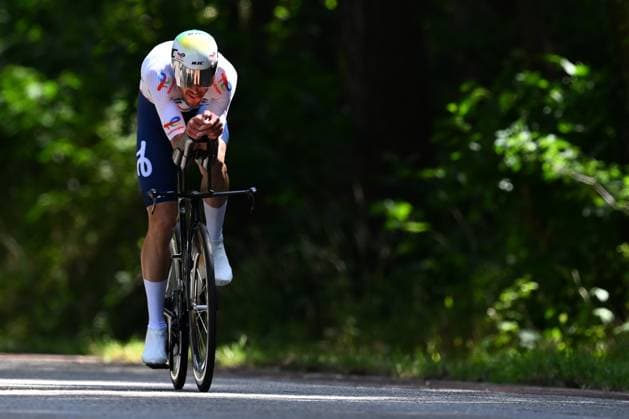 Baloise Belgium Tour 2025 Stage 3 HAM, BELGIUM - JUNE 20 : Brunel Alexys (FRA) of Team TotalEnergies during stage 3 of the 94th edition of Baloise Tour of Belgium an UCI ProSeries 2.Pro Individual Time Trial stage for Men Elite of 9.7 km with start in Tessenderlo and finish in Ham on June 20, 2025 in Ham, Belgium, 20 06 2025 Ham Belgium  Copyright: xTomasxSiskx