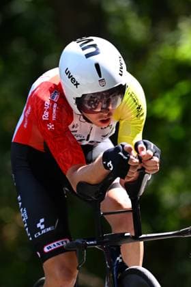 Baloise Belgium Tour 2025 Stage 3 HAM, BELGIUM - JUNE 20 : Smith Dion (NZL) of Intermarche - Wanty during stage 3 of the 94th edition of Baloise Tour of Belgium an UCI ProSeries 2.Pro Individual Time Trial stage for Men Elite of 9.7 km with start in Tessenderlo and finish in Ham on June 20, 2025 in Ham, Belgium, 20 06 2025 Ham Belgium  Copyright: xTomasxSiskx