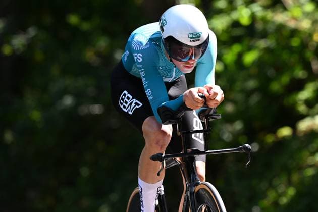 Baloise Belgium Tour 2025 Stage 3 HAM, BELGIUM - JUNE 20 : Biesterbos Frits (NED) of BEAT Cycling Club during stage 3 of the 94th edition of Baloise Tour of Belgium an UCI ProSeries 2.Pro Individual Time Trial stage for Men Elite of 9.7 km with start in Tessenderlo and finish in Ham on June 20, 2025 in Ham, Belgium, 20 06 2025 Ham Belgium  Copyright: xTomasxSiskx