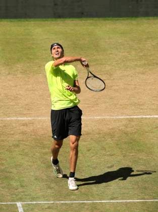 photo : Alexander ZVEREV (GER) jubelt beim Matchball Tennis-Turnier Terra Wortmann Cup im Gerry Weber Sportpark (OWL-Arena) in Halle Westfalen am Fr. 20.06.2025