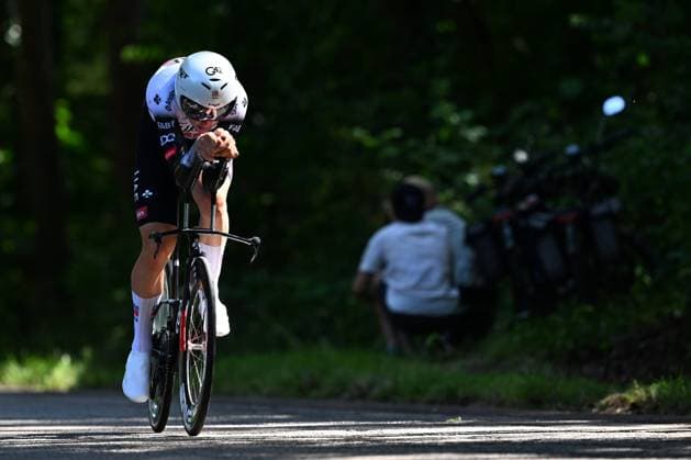 Baloise Belgium Tour 2025 Stage 3 HAM, BELGIUM - JUNE 20 : Vermeersch Florian (BEL) of UAE Team Emirates during stage 3 of the 94th edition of Baloise Tour of Belgium an UCI ProSeries 2.Pro Individual Time Trial stage for Men Elite of 9.7 km with start in Tessenderlo and finish in Ham on June 20, 2025 in Ham, Belgium, 20 06 2025 Ham Belgium  Copyright: xTomasxSiskx
