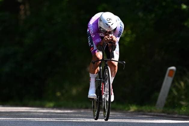 Baloise Belgium Tour 2025 Stage 3 HAM, BELGIUM - JUNE 20 : Molano Juan Sebastian (COL) of UAE Team Emirates during stage 3 of the 94th edition of Baloise Tour of Belgium an UCI ProSeries 2.Pro Individual Time Trial stage for Men Elite of 9.7 km with start in Tessenderlo and finish in Ham on June 20, 2025 in Ham, Belgium, 20 06 2025 Ham Belgium  Copyright: xTomasxSiskx